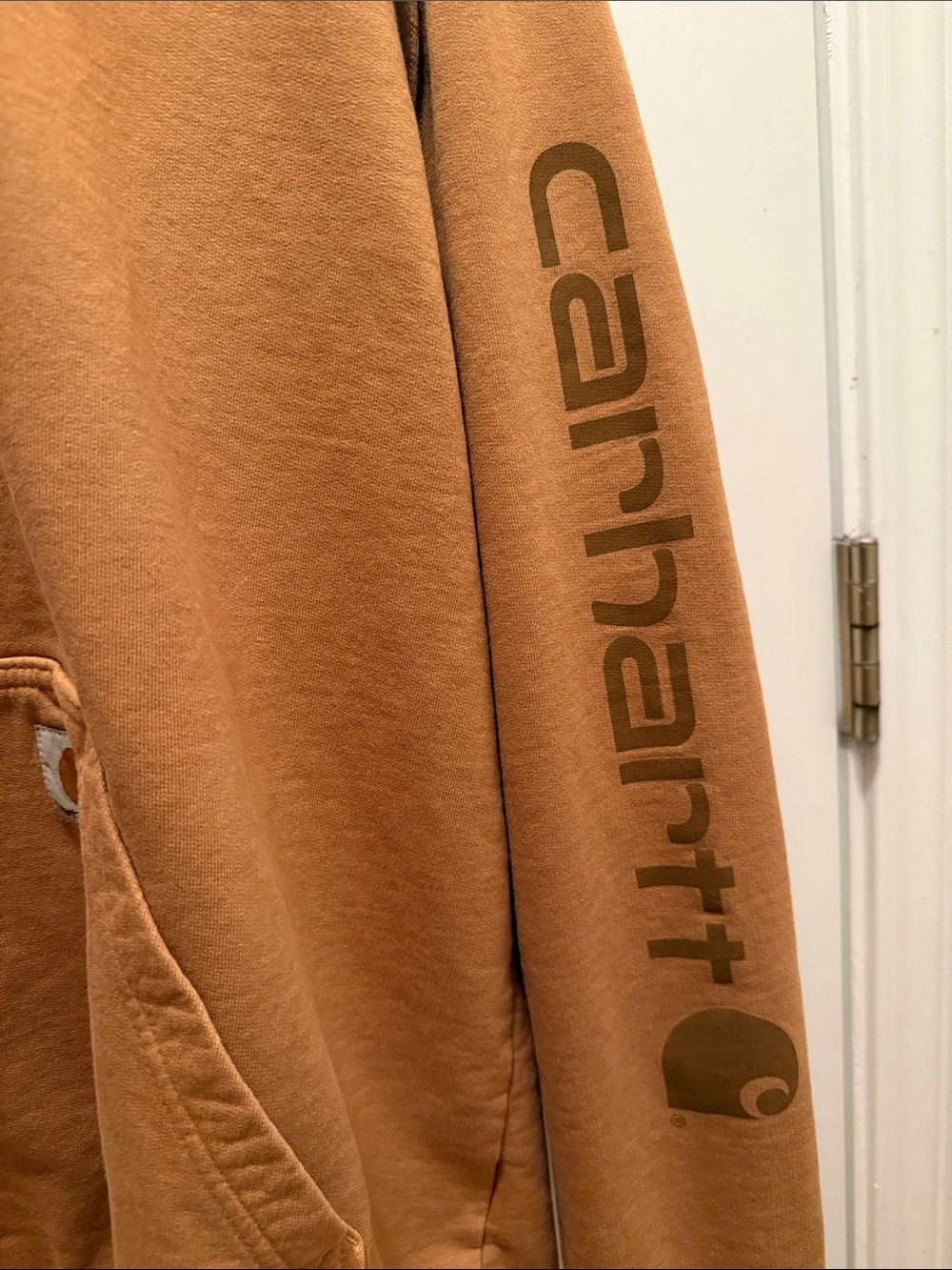 Carhartt Men’s Carhartt Brown/Tan Hooded Pullover Sweatshirt - Picture 3 of 6